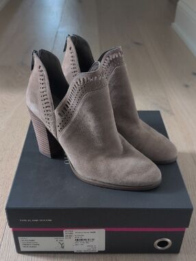 8.5 Vince Camuto Taupe Suede Ankle Booties - Women
